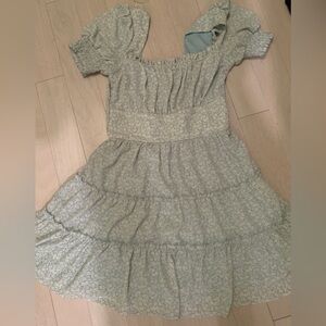 Blue Floral Ruffle Altar’d State Dress (Discontinued)